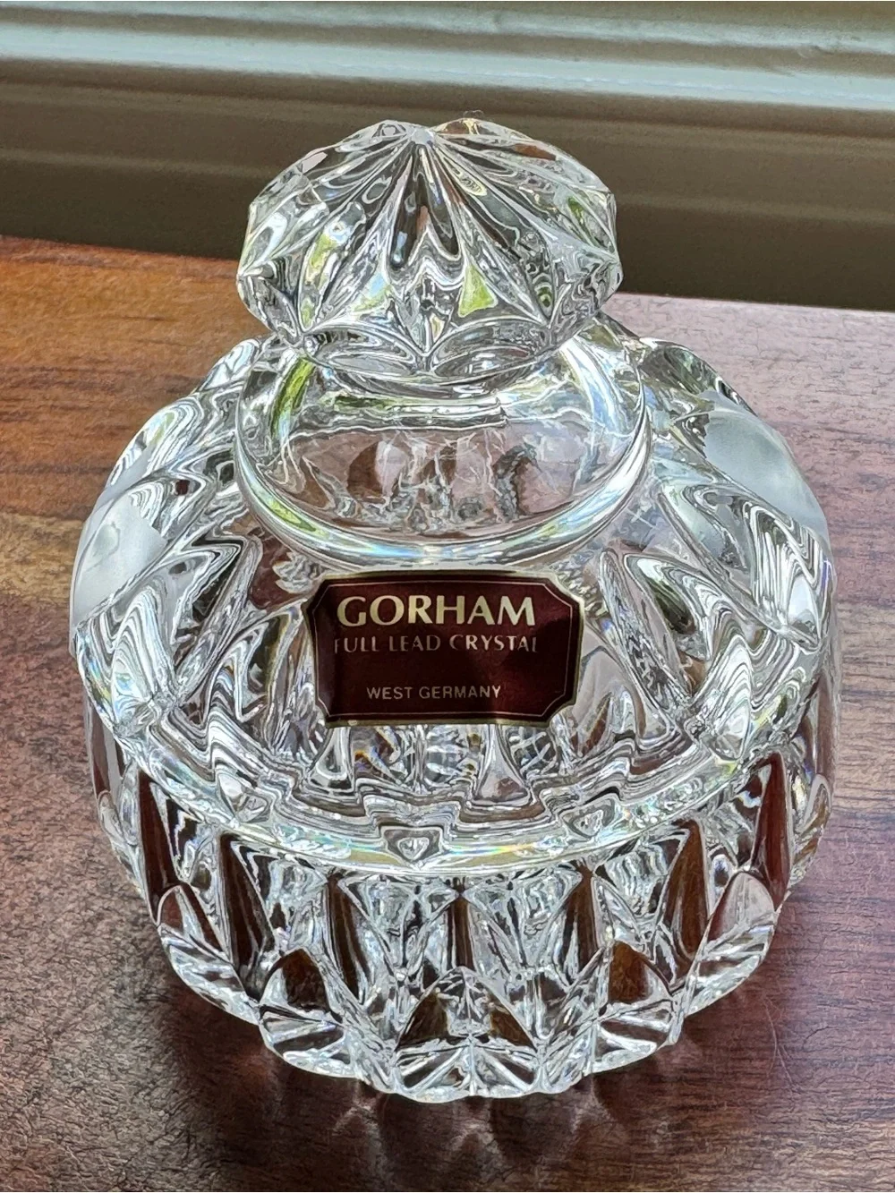Vintage Gorham Full Lead Crystal Creamer & Covered Sugar Bowl Set West Germany